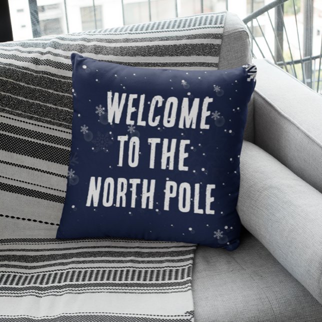 Coussin Bienvenue Au Pôle Nord (Créateur téléchargé)