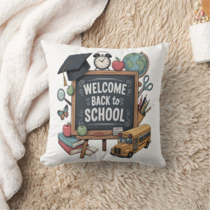 Coussin Bienvenue au retour à l'école