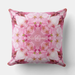 Coussin Bienvenue Cerisiers en Fleurs