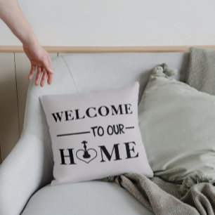 Coussin Bienvenue chez nous Accroche de Narguilé Thème ara