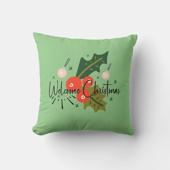Coussin Bienvenue Cushion de Noël/ (Recto)