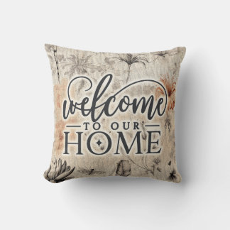 Coussin Bienvenue dans notre maison Cadeau immobilier bota