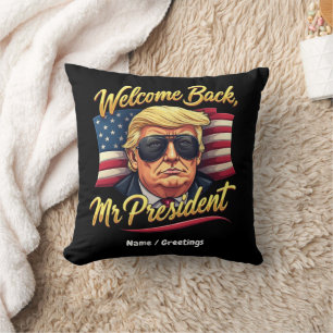 Coussin Bienvenue de retour M. le Président 2024 Célébrez