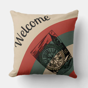 Coussin Bienvenue Londres Big Ben Vintage Art Thlow Pillow