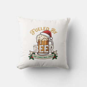 Coussin Bière Alimentée par Noël Joie Mug Chapeau de Père 