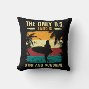 Coussin Bière d'été et soleil