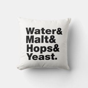 Coussin Bière = Eau & Malt & Houblon & Levure.