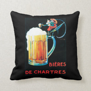 Coussin Bières d'affiche promotionnelle de Chartres