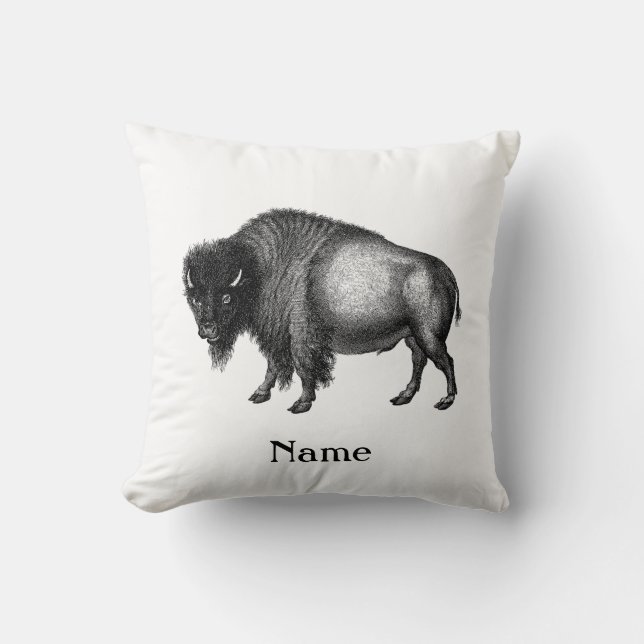 Coussin Big Bison Buffalo Thunder-Cove (Recto)
