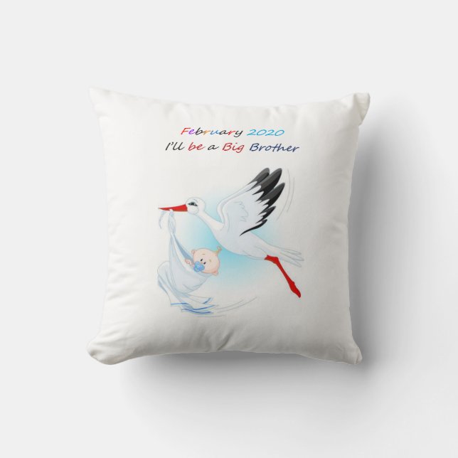 Coussin Big Brother Throw Pillow Baby Stork Février 2020 (Recto)