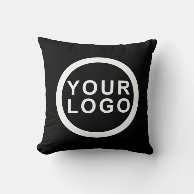 Coussin Big Business Company Logo Promotional Brand Black (Recto)
