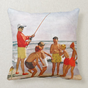 Coussin Big Pole Little Fish par Richard Sargent