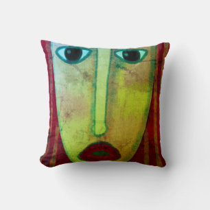 Coussin Big Red Lips Art Abstrait