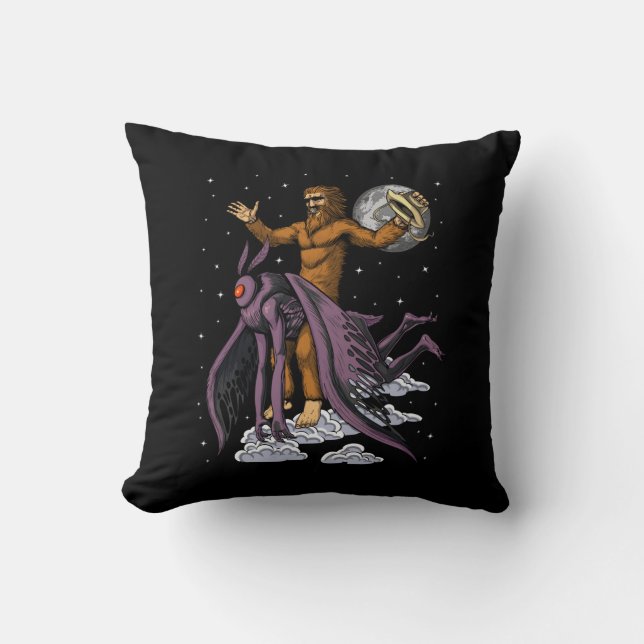Coussin Bigfoot équitation Mothman (Recto)