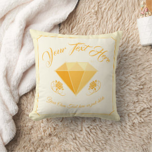 Coussin Bijouterie en diamant jaune Gemme. 50 noces d'or