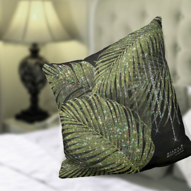 Coussin Bijoux feuille Mariage vert ID830 (Créateur téléchargé)