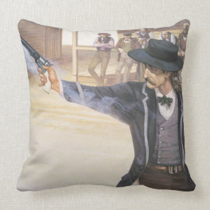Coussin "Bill sauvage" Hickok (1837-76) démontre sa marqu