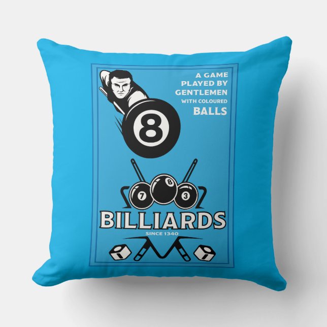 Coussin Billards de poche vintage (Recto)
