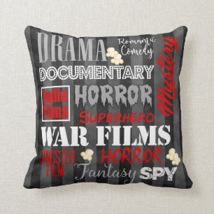 Coussin Billet de genre de film de cinéma de salle de