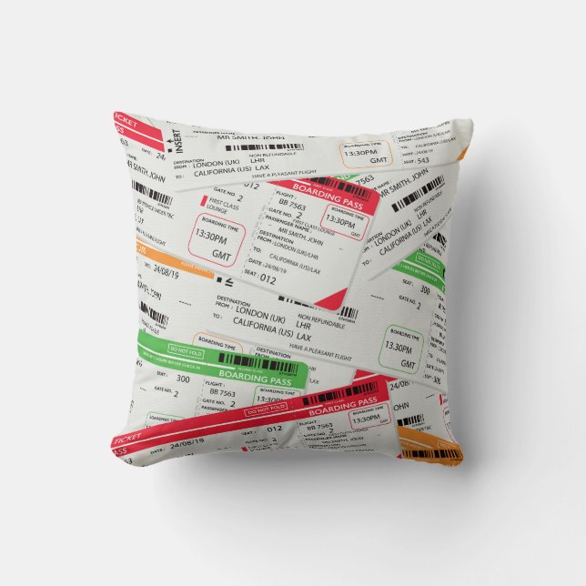 Coussin Billets d'avion (Recto)