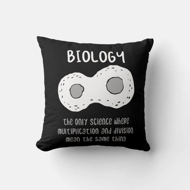 Coussin Biologie - Biologie Le seul cadeau scientifique (Recto)