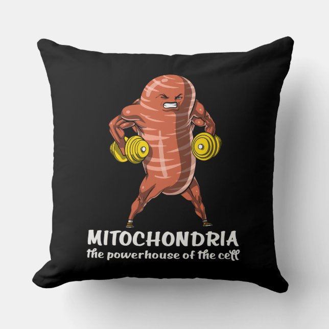 Coussin Biologie Science Mitochondria Drôle plaisanterie (Recto)