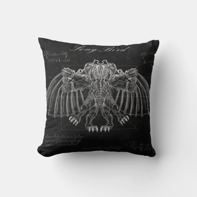Coussin Bioshock : Oiseau chanteur de Vutruvian (Recto)