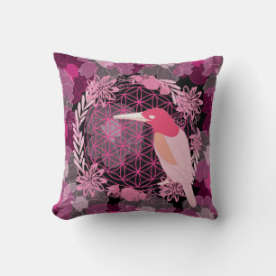 Coussin Bird flower of life