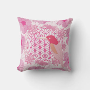 Coussin Bird flower of life