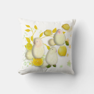 Coussin Birds & Lemons Pillow Lovebirds Collection
