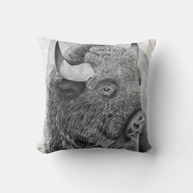 Coussin Bison d'Amérique (Recto)