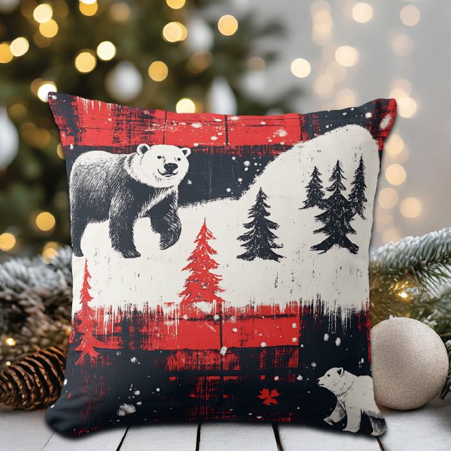 Coussin Bison rouge Plaids Ours polaire (Créateur téléchargé)