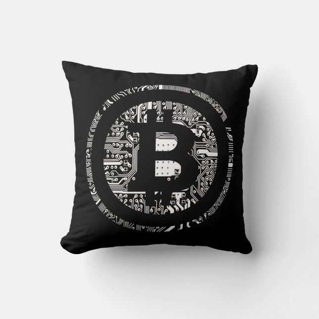 Coussin Bitcoin Black Edition (Recto)