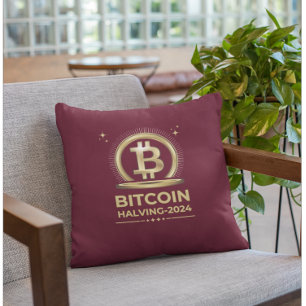 Coussin BITCOIN HALVING 2024 Crypto Devise numérique