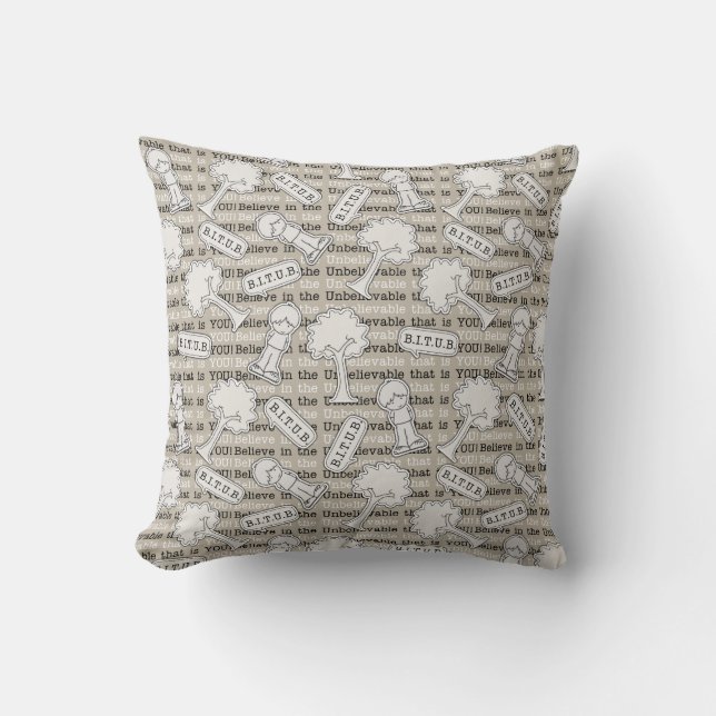 Coussin BITUB Motif (Croyez en l'incroyable) (Recto)