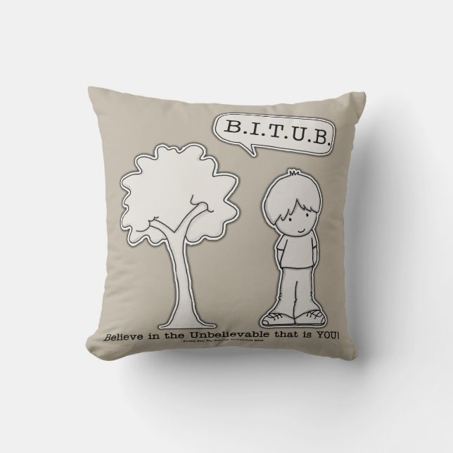 Coussin BITUB Motif (Croyez en l'incroyable) (Recto)