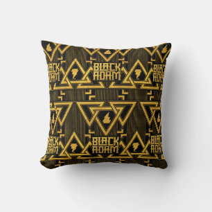 Coussin Black Adam Lightning Bolt Motif triangulaire