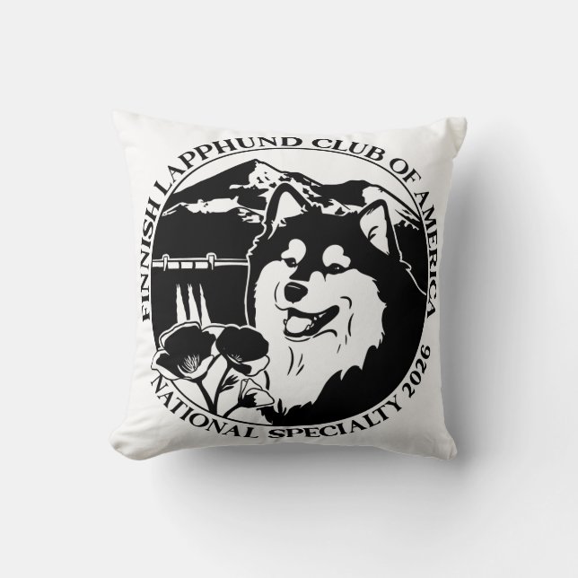 Coussin Black and White Square Pillow (Recto)