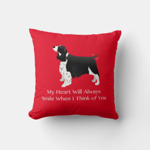 Coussin Black Anglais Springer Spaniel Pet Memorial Coussi