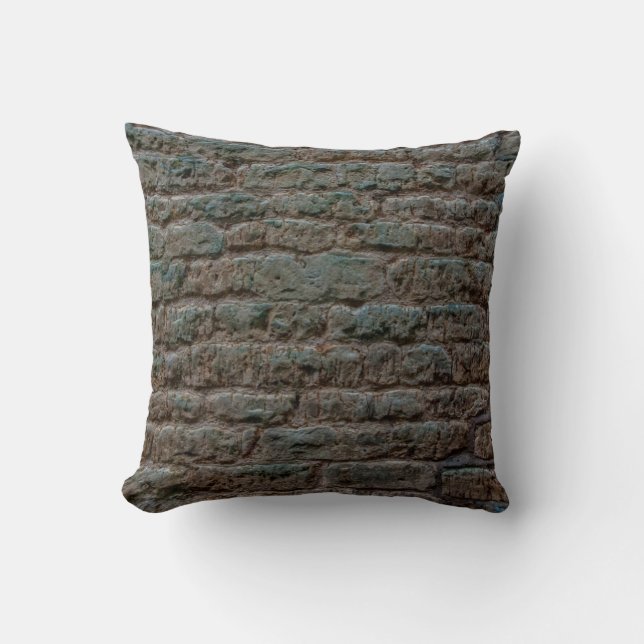 Coussin Black Brick Wall Textureabstrait, architecture, ba (Recto)