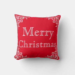 Coussin Black Chalkboard White Swirl Joyeux Noël