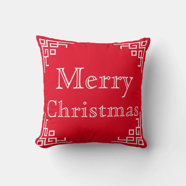 Coussin Black Chalkboard White Swirl Joyeux Noël (Recto)
