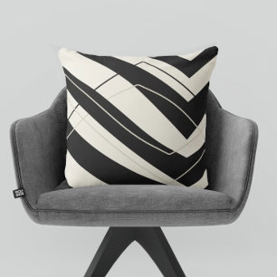 Coussin Black Cream Moderne Simple Carré