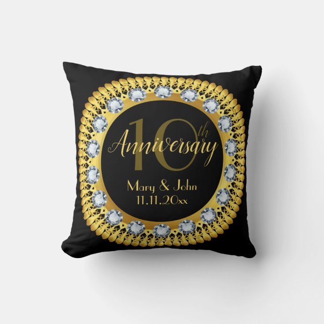 Coussin Black Diamond Gold Royal Anniversaire de luxe (Recto)