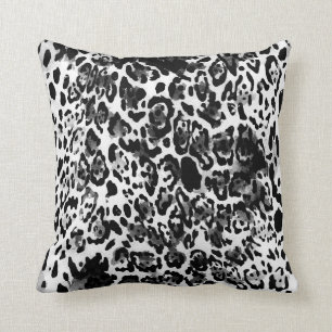 Coussin Black et White leopard
