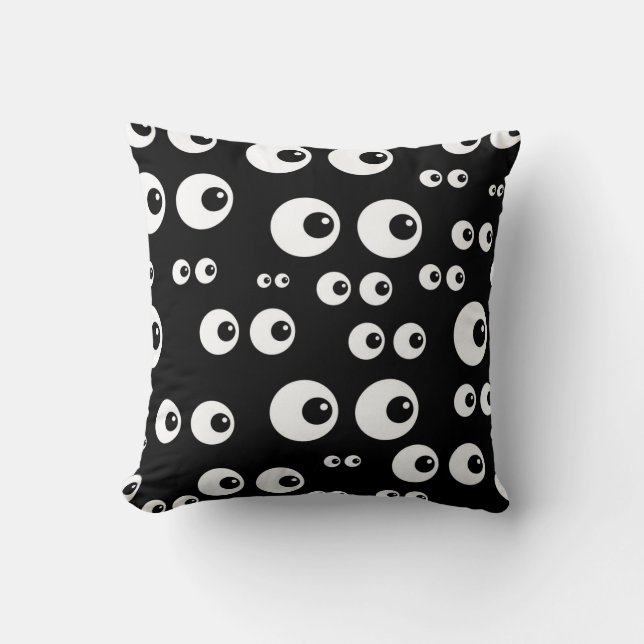 Coussin Black Funny yeux sans Seamless voir Halloween Éffr (Recto)