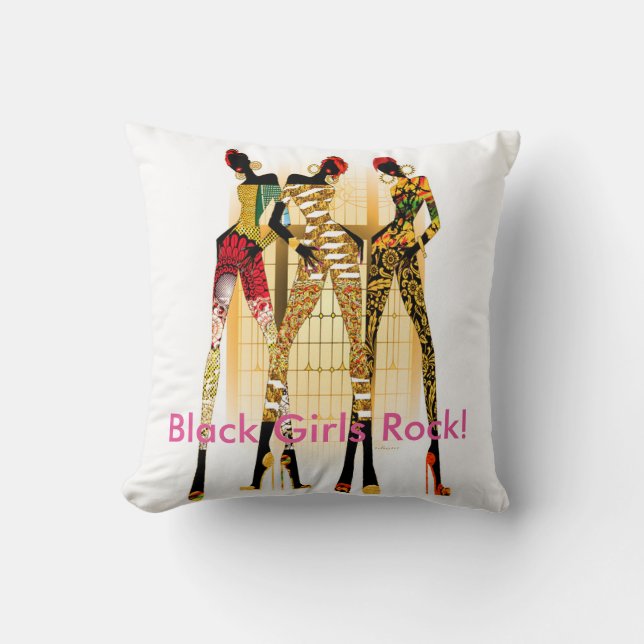 Coussin Black Girls Rock ! (Recto)