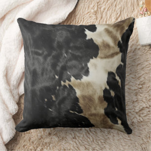Coussin Black Gold Western Cowhide