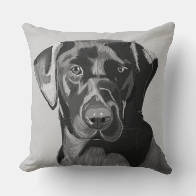 Coussin Black Labrador (Recto)