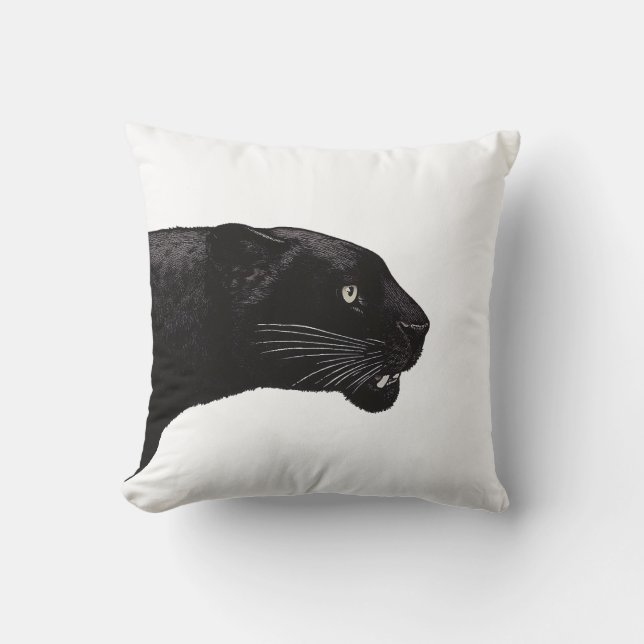 Coussin Black Panther par Toshi Yoshida Invitation (Recto)